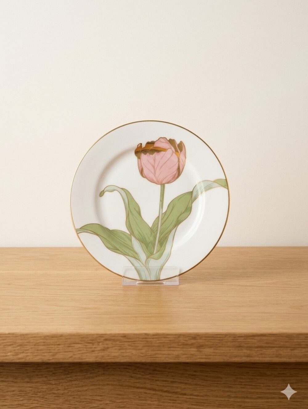 Fitz and Floyd “Tulipe d’Or” Vintage Porcelain Plate (1982, Japan)
